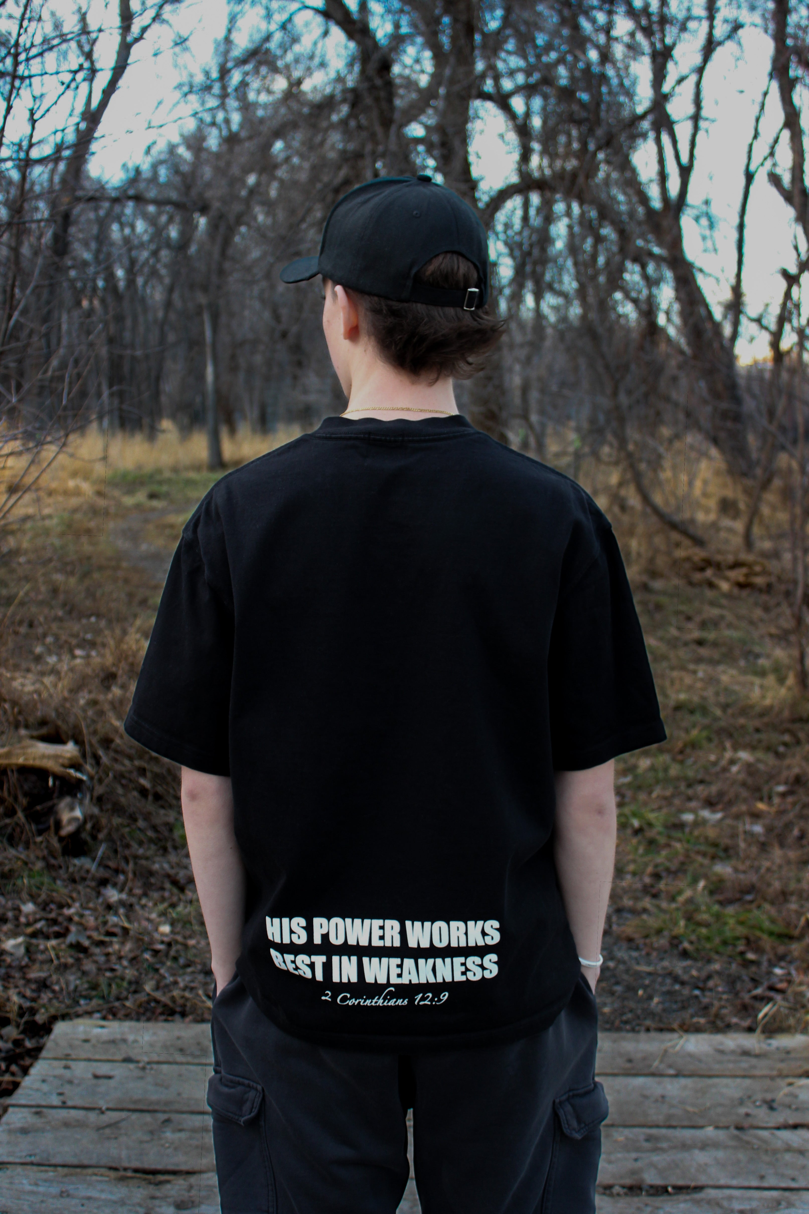 Oversized, Heavyweight 100% Cotton Christian T-Shirt
2 Corinthians 12:9