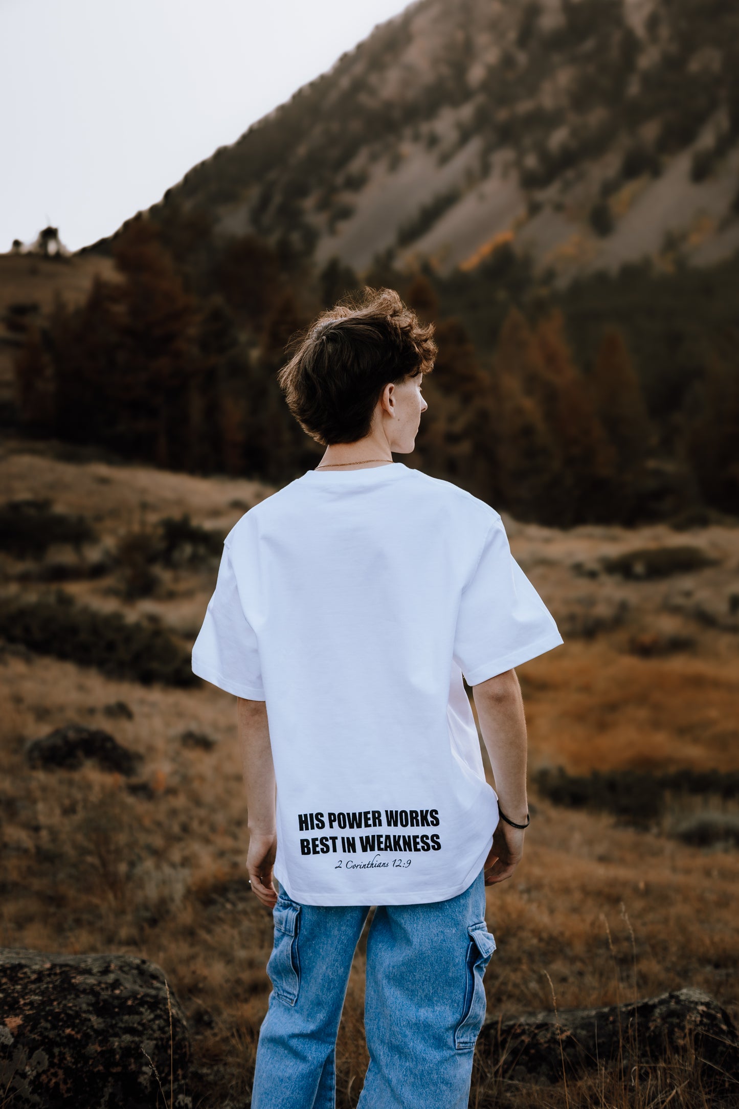 His Power Works Best In Weakness Tee