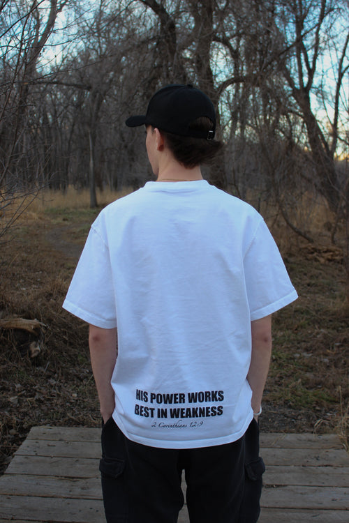 Oversized, Heavyweight 100% Cotton Christian T-Shirt
2 Corinthians 12:9