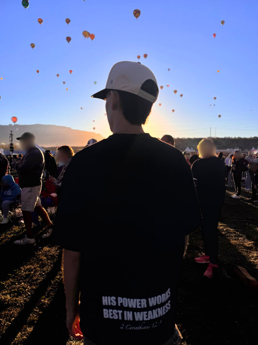 His Power Works Best In Weakness Tee